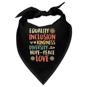 Inklusion handicap Akzeptanz und Awareness - Bandana - Schwarz - Vorne