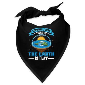 Flat Earth Theory Flat Earth Army Earth - Bandana - Schwarz - Vorne