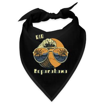 Sonnenbrillen Rio Copacabana Surfen Urlaub Ozean S - Bandana - Schwarz - Vorne
