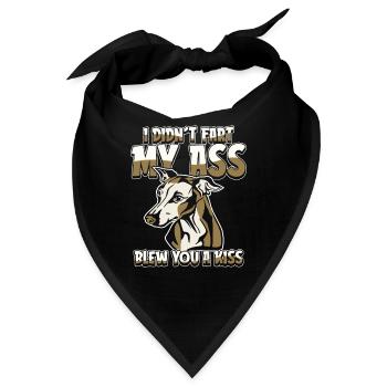 Greyhound Windhund - Bandana - Schwarz - Vorne
