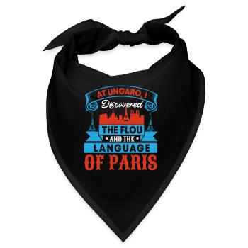 IN UNGARO ENTDECKTE ICH DIE FLOU LANGUEGE VON PARIS - Bandana - Schwarz - Vorne