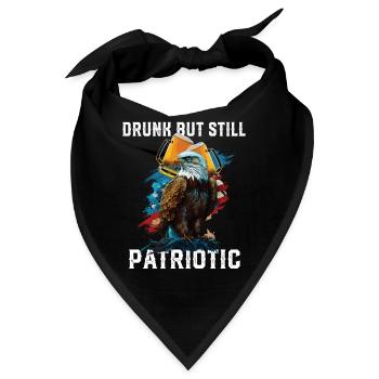 Drunk But Still Patriotic Beer Drinker American - Bandana - Schwarz - Vorne
