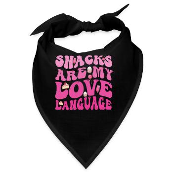 Snacks sind meine Liebessprache - Bandana - Schwarz - Vorne