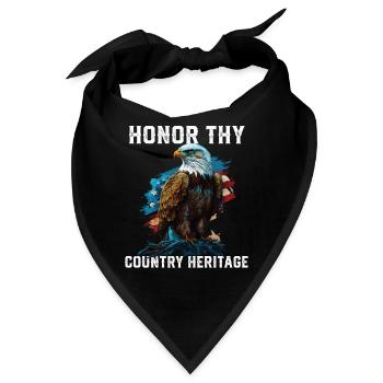 Honor Thy Country Heritage American Bald Eagle - Bandana - Schwarz - Vorne