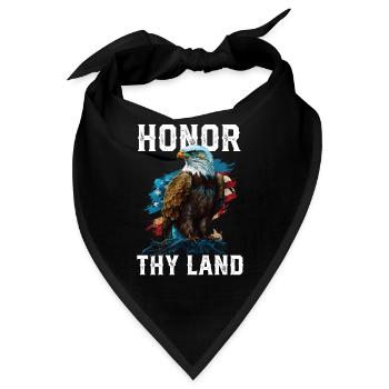 Honor Thy Land American Bald Eagle America USA - Bandana - Schwarz - Vorne
