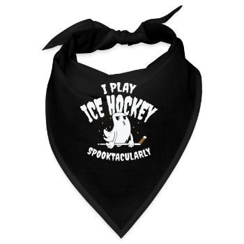 Eishockey Sport Halloween Saison Geisterspieler - Bandana - Schwarz - Vorne