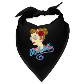 Rockabilly Musik Design - Bandana - Schwarz - Vorne