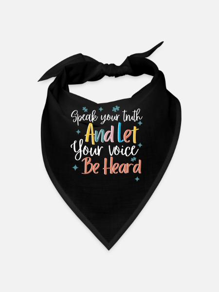 Speak your truth - Bandana - black - Front