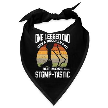 One legged dad like a regular dad but stomp-tastic - Bandana - Schwarz - Vorne