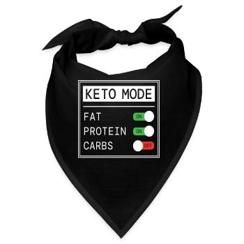 Keto Mode Gesundes Essen - Bandana - Schwarz - Vorne