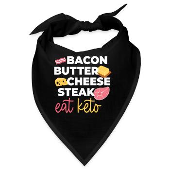Eat Keto Gesundes Essen - Bandana - Schwarz - Vorne
