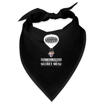 Secret Menu Don't Tell Anybody Spy Balloon Food - Bandana - Schwarz - Vorne