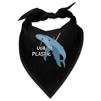 Einsamer Wal Rettet die Natur Tag der Ozeane Tag der Erde - Bandana - Schwarz - Vorne