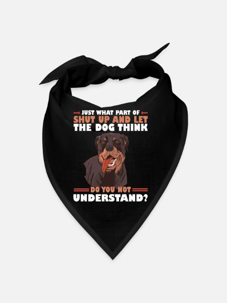 Halt die Klappe und lass den Hund denken - Bandana - Schwarz