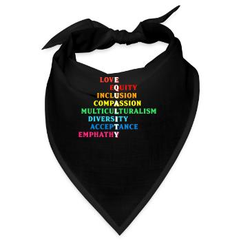 Inklusion Akzeptanz handicap Solidarität - Bandana - Schwarz - Vorne