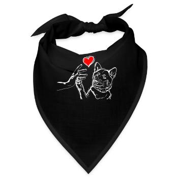 Hund Liebe Hunde High Five - Bandana - Schwarz - Vorne