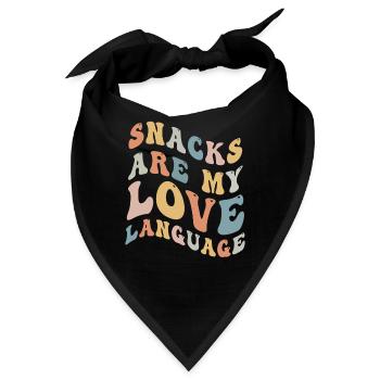 Snacks sind meine Liebessprache - Bandana - Schwarz - Vorne