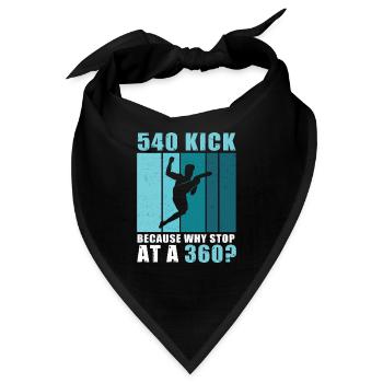 Tricking 540 Kick Lustige Freestyle-Akrobatik - Bandana - Schwarz - Vorne