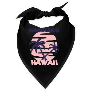 Familienurlaub Hawaii Honolulu Palm Tree Beach Oce - Bandana - Schwarz - Vorne