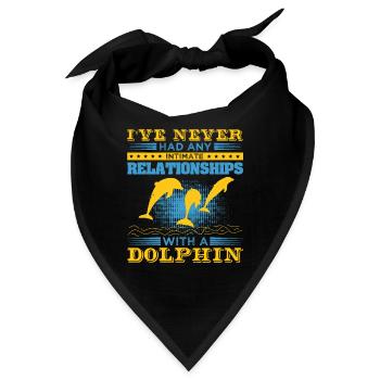 ICH HABE NOCH NIE EINE BEZIEHUNG ZU EINEM DELFIN - Bandana - Schwarz - Vorne