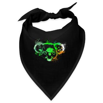 Splash Art Koalabär - Bandana - Schwarz - Vorne