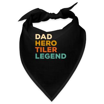 Dad Hero Fliesenleger Legende Fliesenleger Fliesenleger - Bandana - Schwarz - Vorne