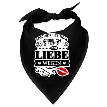 Der Liebe wegen - Bandana - Schwarz - Vorne