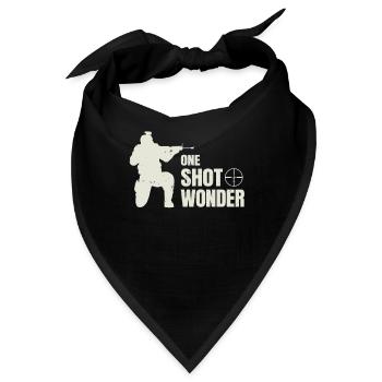 FPS Gamer One Shot Wonder Lustiges Gaming - Bandana - Schwarz - Vorne