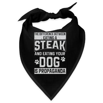 Vegan Fleischlos Tierlieb & Veganer - Bandana - Schwarz - Vorne
