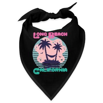 Sonnenbrille California Long Beach Palmen Strand O - Bandana - Schwarz - Vorne