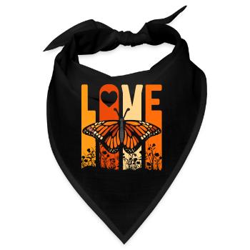 Monarchfalter Amerikanischer Monarch Schmetterling - Bandana - Schwarz - Vorne