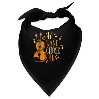 Violine Geige Zauberstab - Bandana - Schwarz - Vorne