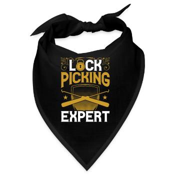 Lockpicking Experte Schloss Lock Picking Knacken - Bandana - Schwarz - Vorne