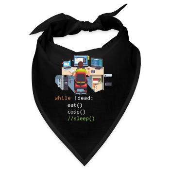 Informatik Python Programmierer Eat Code Sleep - Bandana - Schwarz - Vorne