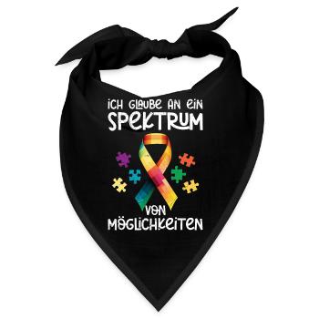 Autismus Ich glaube an Spektrum von Möglichkeiten - Bandana - Schwarz - Vorne