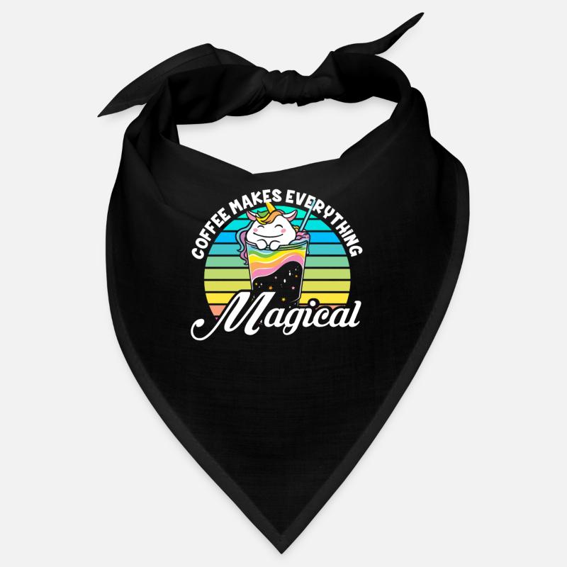 Rosa magisches Einhorn Koffein Kaffee-Liebhaber Bandana