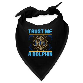 VERTRAU MIR, ICH BIN EIN DELFIN - Bandana - Schwarz - Vorne