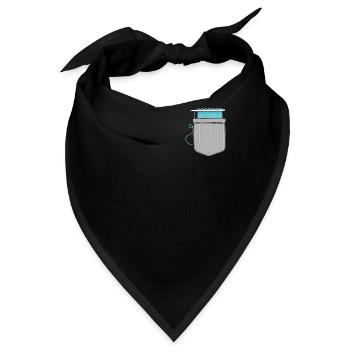 Knitting Knitter Pocket Knitting - Bandana - Schwarz - Vorne