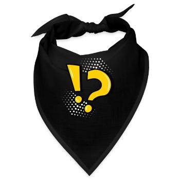 Ausrufezeichen Fragezeichen Satzzeichen - Bandana - Schwarz - Vorne