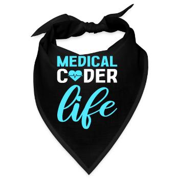 Medical Coder Life Clinical Coder Medical Coding - Bandana - Schwarz - Vorne