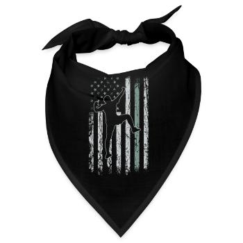 Freeclimbing Retro USA Flagge Berge 4th of July - Bandana - Schwarz - Vorne