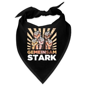 Inklusion Gemeinsam Stark Mitgefühl Vielfalt - Bandana - Schwarz - Vorne