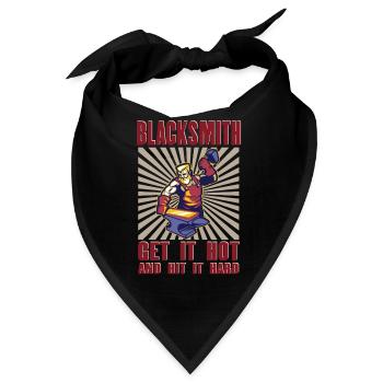 Lustiger Schmied Spruch & Schmieden - Bandana - Schwarz - Vorne