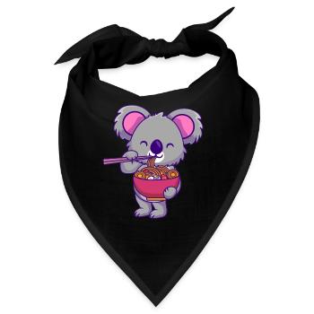 Ramen-Esser Koala-Liebhaber Japanisch - Bandana - Schwarz - Vorne