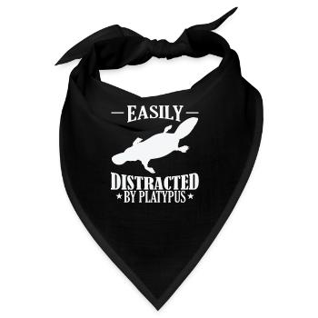 Easily Distracted by Platypus Schnabeltier - Bandana - Schwarz - Vorne