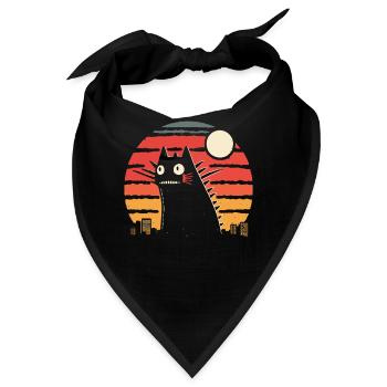 riesige Monsterkatzen Katze - Bandana - Schwarz - Vorne