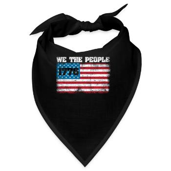 1776 Wir Das Volk Patriotisch US Amerikanische - Bandana - Schwarz - Vorne