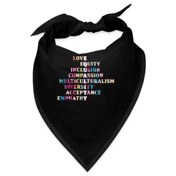 Inklusion Akzeptanz handicap Solidarität - Bandana - Schwarz - Vorne