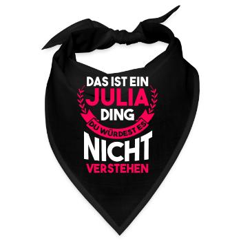 Vorname Julia - Bandana - Schwarz - Vorne