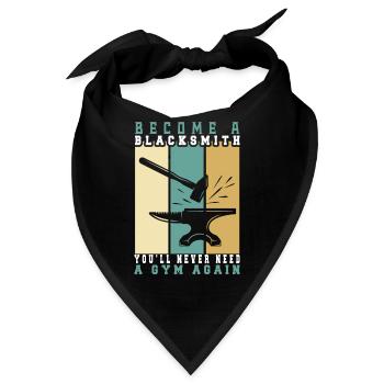 Lustiger Schmied Spruch & Schmieden - Bandana - Schwarz - Vorne